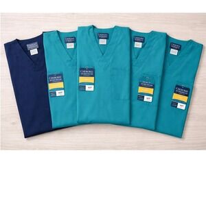 5 Cherokee Scrub Tops NWT – XS–XL Unisex – Medical Nurse Scrubs